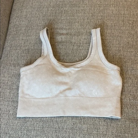 Cream Ribbed Workout Set - Picture 2 of 3